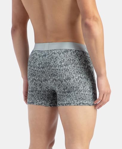 Image of Jockey IC30 Men's Tactel Microfiber Elastane Stretch Printed Trunk with Moisture Move Properties High Rise S