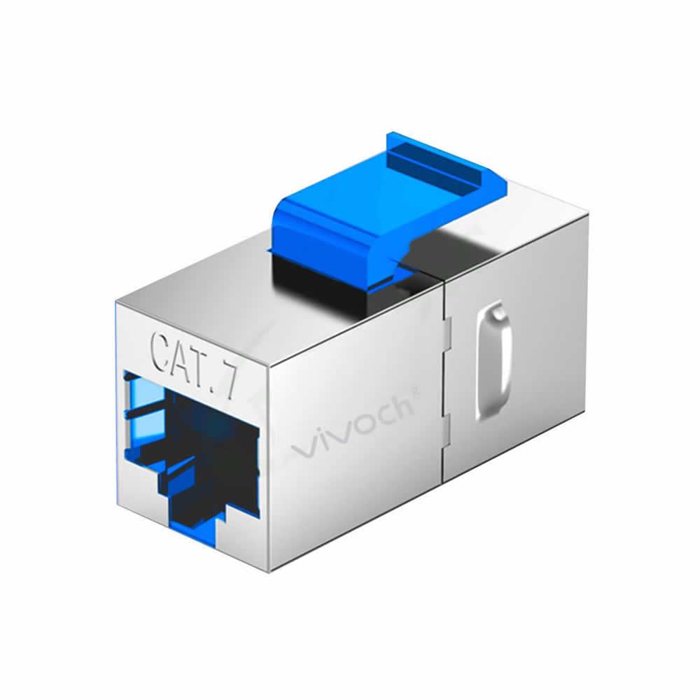 12 Pcs Cat7 Keystone Coupler, Cat7 Keystone Jack Inline Coupler Sheilded RJ45 8P8C Cat7/Cat7A up to 10Gbps for Ethernet LAN Cable Extender Adapter