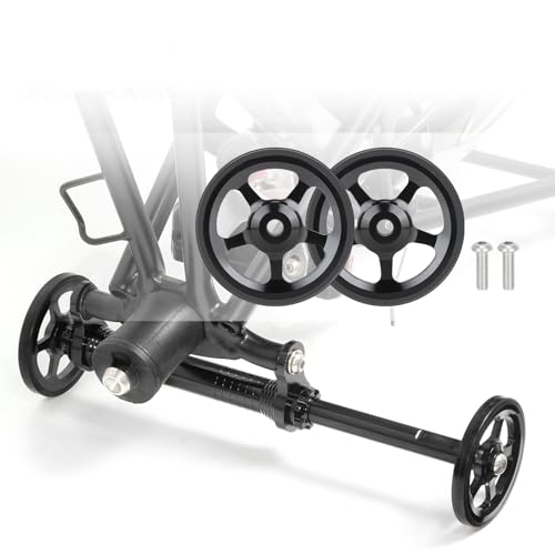 Ywmsfl 2pack High Strengths Aluminum Alloys Wheel Folded Bike Mudguard Easy Wheel for Campus and City Travel