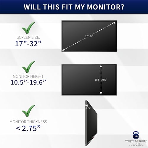Support montage VESA 100mm 75mm VIVO Stand-VAD1 écran LCD LED - 3