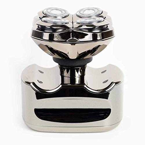 Skull Shaver Pitbull Platinum Pro Electric Head Shaver For Men With Bonus Cr-3 Blade, Wet/Dry 4 Razor Hair Trimmer, 4D Rechargeable Rotary Shaver With Lithium-Ion Battery, Water Resistant Grooming Kit #TOP4