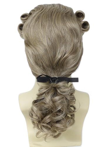 Image of Judge Colonial Wig Washington Halloween Costume Cosplay Party Wig Funny Crazy Wigs (Blonde)