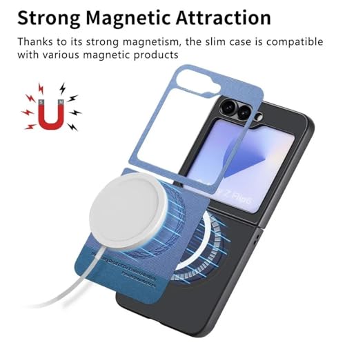 Coque magnétique pour Samsung Galaxy Z Flip4 bleue protectrice - 2