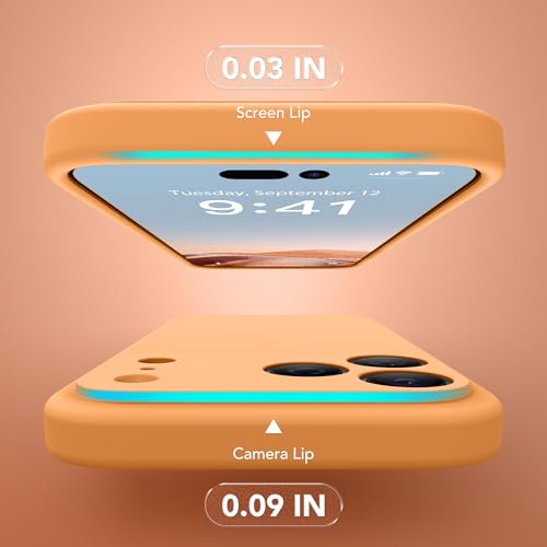 Image of Magnetic for iPhone 17 Pro Max Case, Compatible with MagSafe, [Full Camera Protection][Screen Protector] Silicone Shockproof Protective Phone Case for iPhone 17 Pro Max 6.9 inch, Cantaloupe