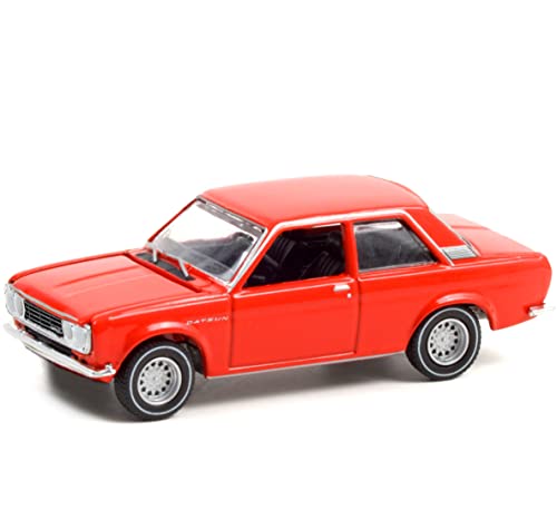 Modelo a escala 1:64 Datsun 510 naranja de Greenlight miniatura 3