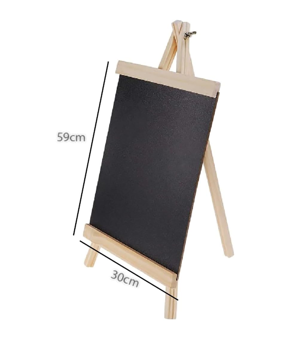 Tabletop Chalk Board with Frame 30X59CM Black Board Sign for Business, Bistro Bar, Sandwich Menu, Sidewalk, Parties, Classroom, Wedding