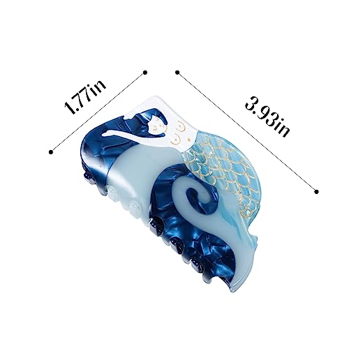 Kchies Mermaid Hair Claw Clips Blue For Women Girls Thick Fine Thin Hair Styling Accessories Large Non Slip Acetate Strong Metal Hold Jaw Barrettes Headwear Summer Holiday Gift thumb #6