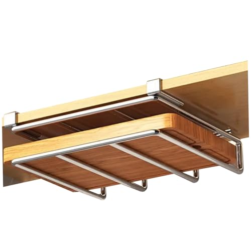 DAGLLGEW Under Cabinet Chopping Board Holder - No Drilling Metal Rack for Organising Cutting Boards and Kitchen Supplies