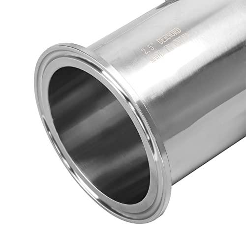 Image of DERNORD Tri Clamp Wye Clamp End True Y Type Cross Tee Tube Stainless Steel 304 Three Way Elbow 2.5 Inch Pipe OD