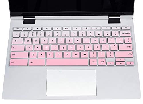 Funda de teclado rosa para Lenovo Chromebook de 11.6 y Flex 5 que protege contra el desgaste 3