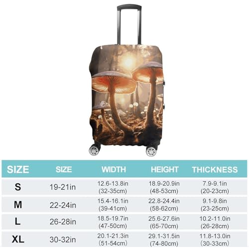 Travel Luggage Protector Cover Waterproof Wheeled Travel Mushroom Forest Suitcase Covers Case For 19-32 Inch Luggage2