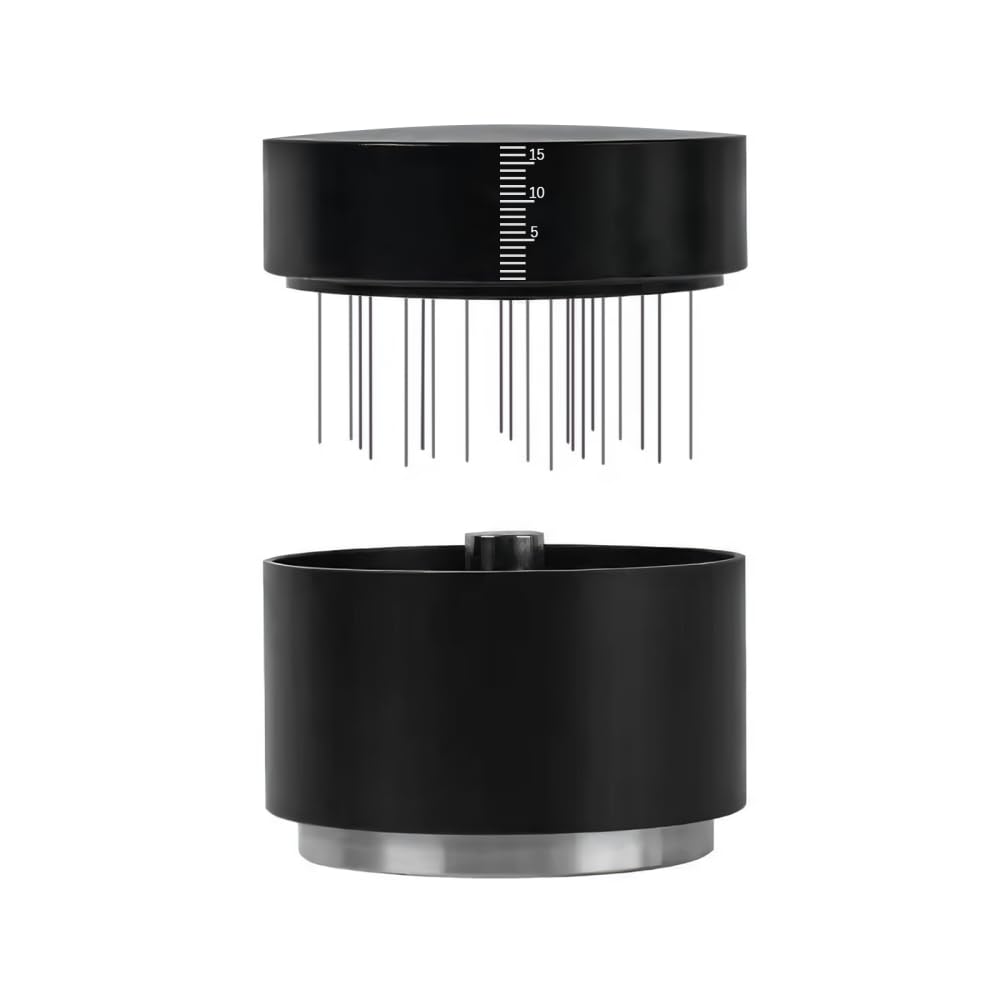 Dongker Threaded Bottom 53 Espresso Tamper,51Mm/53Mm/58Mm Coffee Distribution Tool Height Adjustable With 3-In-1 Design For Coffee Powder