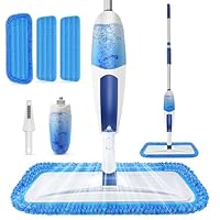 UMAYCOOL Microfiber Mops for Cleaning Floors - Spray Floor Mop for Laminate Floors with 3 Washable Pads 1 Refillable Bottle - Wet Dry Flat Dust Mop for Hardwood Tile Vinyl Wall Bathroom Kitchen