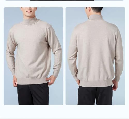 Men's Cashmere Sweater Solid Color Autumn and Winter Soft Warm Knitted Sweater4