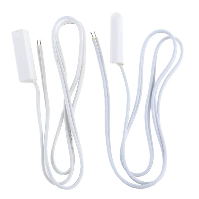 2 Pack Refrigerator Temperature Sensor Replacement NTC Cylinder and Cuboid Temp Probe WR55X10025 Freezer Thermistor Temperature Sensor for Hotpoint GE Refrigerators Fridge Cooling Repair