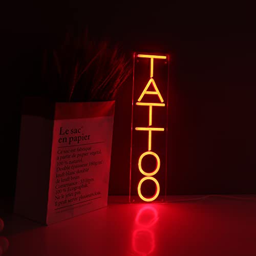 Britrio TATTOOVERTICALRED Tattoo Neon Sign Light For Tattoo Salon Studio Shop Led Fun Wall Art Decor thumb #6