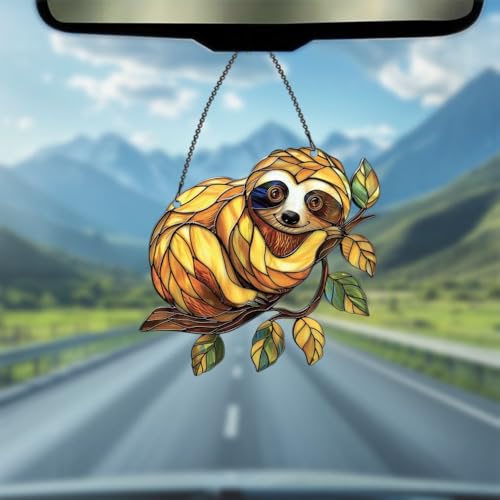 Image of Sloth Acrylic Ornament Gift for Sloth Lovers Christmas Hanging Decor