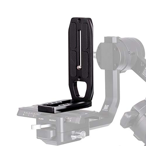 Soporte de cámara L para tomas verticales Arca Swiss Quick Release L Placa de montaje en trípode Compatible con cámara ZHIYUN Crane 2, DJI Ronin S / Ronin SC Estabilizador