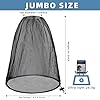 Oversized Mosquito Net 42 x 25 Inches Ultra Large Mosquito Head Net Face Neck Fly Mesh Netting Fits All Hats for Outdoor Camping Hiking Fishing Gardening Safari(Black)
