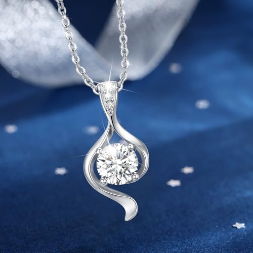 Moissanite Necklace Pearl Necklace 925 Sterling Silver Jewelry Gifts for Women Mom Girlfriend Grandma Friend Lover Wedding Birthday Anniversary Engagement Graduation Valentine's Day Mother's Day - Image 5