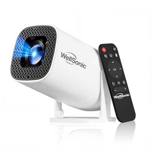 WellSonic Mini Projector with Wifi and Bluetooth, 4K Protable Smart Projector...