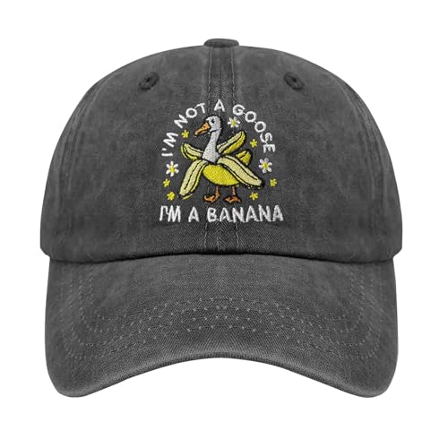 Embroidered Funny Banana Hats for Men Adjustable Casual Trucker Animal Baseball Caps for Dad Uncle