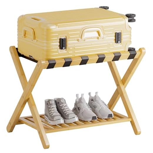 Foldable Bamboo Luggage Rack