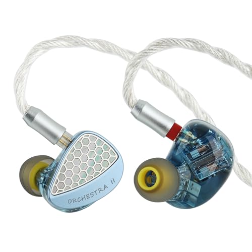 Image of Linsoul Kiwi Ears Orchestra II 10BA Professional in-Ear Monitor, HiFi Wired IEM Earbuds with Superlative Tonal Balance, Handcrafts Shell for All Individuals and Music Genres (Blue)