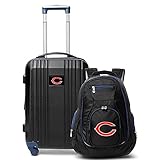 Denco Chicago Bears 2-Piece Luggage Set, Includes 21-inch Two-Tone Hardcase Spinner and 19' Laptop Backpack