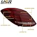 USR DEPO 15-18 W205 C-Class 4DR Sedan UPGRADE Full LED Rear Tail Light Assembly Set (Left + Right) Compatible with 2015-2018 Mercedes Benz W205 C Class 4 Dr Sedan (Red Lens, Plug and Play, 2PC Set)