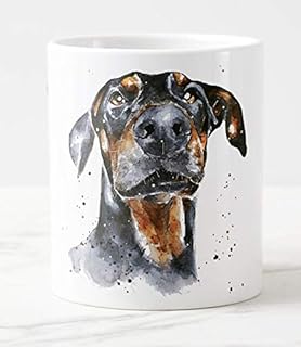 Large Doberman Ceramic Mug 15 oz- Doberman Coffee Mug, Doberman mug gift,Doberman, Doberman Mug
