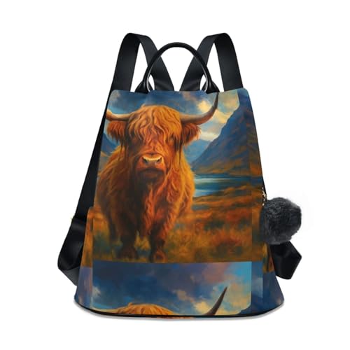 Sac à dos Highland en fourrure authentique et détails soignés pour un style unique