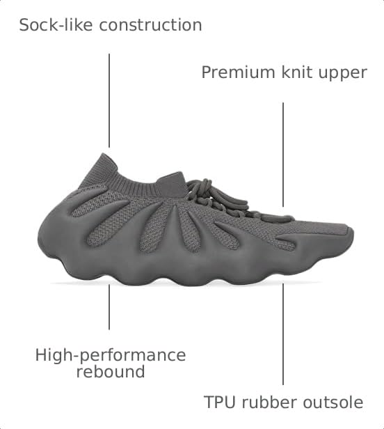 Image of adidas Men's Yeezy 450 Lace Up Sneakers