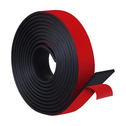 Gummistreifen selbstklebend Neopren Gummimatte Gummiplatte 25mm(B) x1.5mm(D) x3m(L) Vollgummi Gummiprofil für DIY-Dichtungen, Abdeckung, Bodenbeläge Schutz, Isolation, Anti-Vibration, Anti-Rutsch