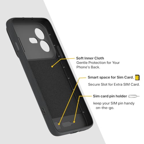 Image of Pikkme Back Cover for Nothing Phone 4b 5G Camera Protection 3D Hexa Cube Design Silicone Protective Bumper Case (Grey)