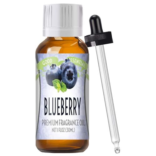 Image of Good Essential Professional Blueberry Fragrance Oil (30ml, 1 fl oz) for Diffuser, Candles, Soaps, Lotions, Perfume - Blueberry Scented Oil for Candle & Soap Making
