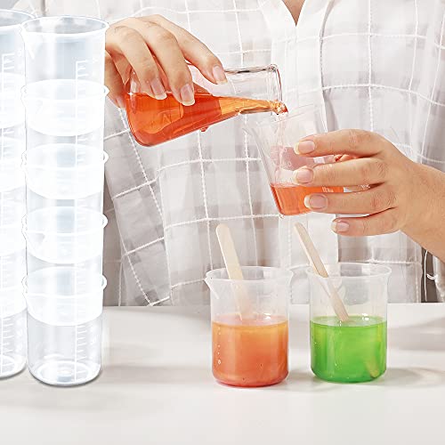 Vasos medidores de resina LEOBRO 50 ml, paquete 38 piezas miniatura 5