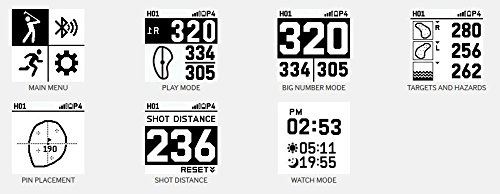 GolfBuddy Voicex Easy-to-Use Smart Talking Golf GPS, Black, Small