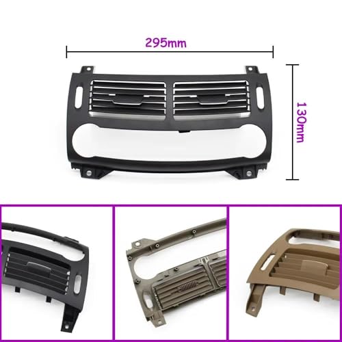 Grille d'aération centrale noire de tableau de bord pour Benz Classe E W211 E280 E350 E320 E63