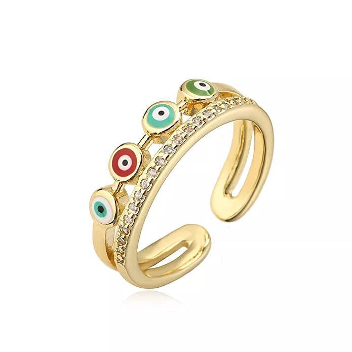 See full amazon price history chart for KRYSTALZ Turkish Evil Eye Gold Plated Adjustable Ring for Women & Girl Open Wrap Reiki Healing Cubic Zirconia Ring for Girlfriend/bestfriend (Style - 3, Metal) KRYSTALZ Turkish Evil Eye Gold Plated Adjustable Ring for Women & Girl Open Wrap Reiki Healing Cubic Zirconia Ring for Girlfriend/bestfriend (Style - 3, Metal) (B0BQRKFX32) Amazon Price History, Amazon Price Tracker