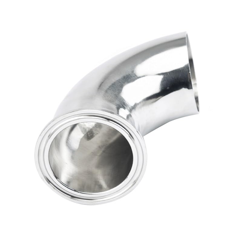 Codo de 45 grados de acero inoxidable 304 con tri abrazadera sanitaria de 19mm para tuberías