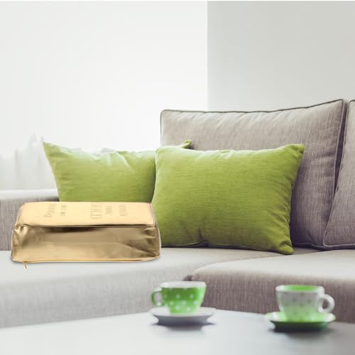 Almohada de ladrillo dorado de PU y algodón rectangular para decoración de oficinas 6