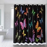 🛁 Hochwertige Duschvorhänge - HOMEWINS Duschvorhang besteht aus Polyestergewebe, hochauflösendem Digitaldruck und Färbung. Umweltfreundlich, geruchlos, dick und verschleißfest, nicht verblassen,