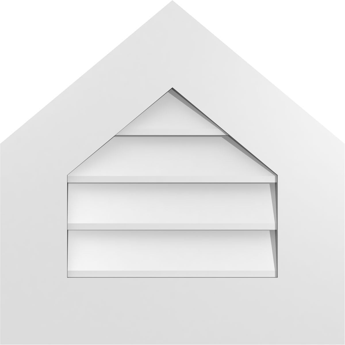 GVSPE18X1801SN-10 Peaked Top Standard Frame, Primed Tan Signature Series Surface Mount Gable Vents, 18-in. W x 18-in. H