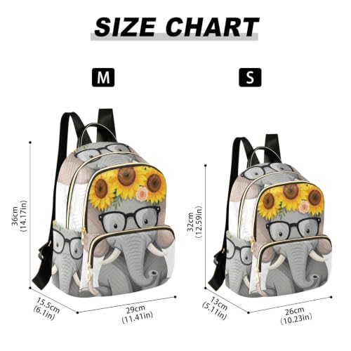 Sac à dos en polyester Wudan éléphants mignons léger et robuste - 3