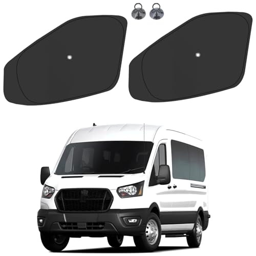 ULROLIT Front Side Window Sun Shade with Suction Cups for 2015-2024 Fo-rd Transit Van High and...