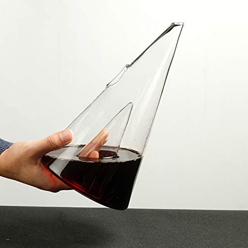 AWANG Einfache Persönlichkeit Pyramid Glaskaraffe Nordic Wasserfall Rotwein Cone Decanter (750ML)
