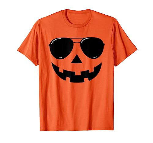 Funny Jack O Lantern Face Pumpkin Halloween Costume Men Boys T-Shirt