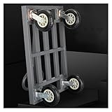 Forte capacité de charge : ce chariot est construit avec une plaque d'acier de 2 mm d'épaisseur, supportant une capacité de poids allant jusqu'à 400 kg, ce qui le rend idéal pour déplacer facilement de grands volumes ou des équipements lourds.