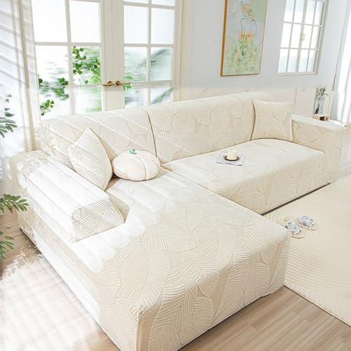 TLMQYXZE Housses De Canapé d'angle en Forme De L, Housse De Canapé 2/4/1/3 Places avec Accoudoirs,Universelle Housse Canapé Extensible，Sofa Cover Lavable...